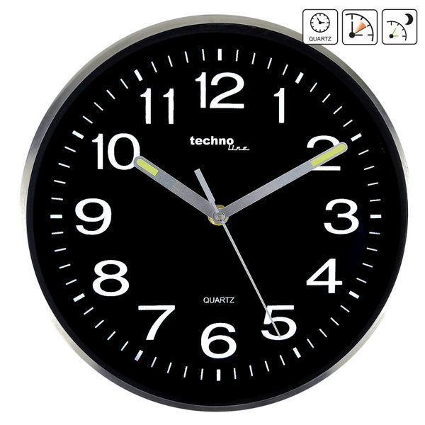 Годинник настінний Technoline WT7620 Black/Silver 25х25х4 см DDAS301804 фото