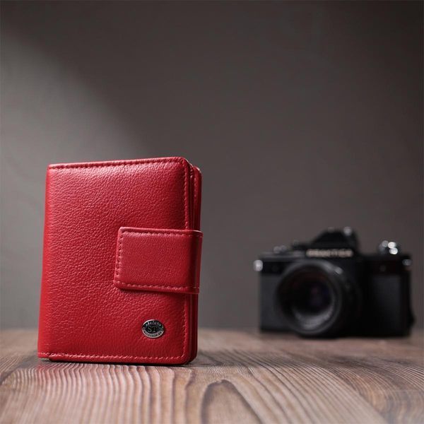 Женский кошелек с монетницей и блоком для пропусков из натуральной кожи ST Leather 22714 Красный b22714 фото