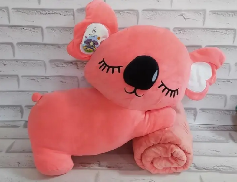 Детская мягкая игрушка "Коала" игрушка с пледом, размер 50 см Розовый RT-L1129(Pink) фото