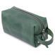 Косметичка унисекс из натуральной кожи Grande Pelle 11572 с ручкой 18х10х7 см зеленая b11572 фото 3