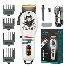 Машинка для стрижки акумуляторна VGR V-699W професійна з LED-дисплеєм LU-HP-V-699W фото