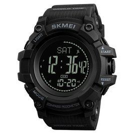 Cпортивний годинник Skmei 1356 Compass з компасом тактичні удароміцні (Чорний) L135602 фото