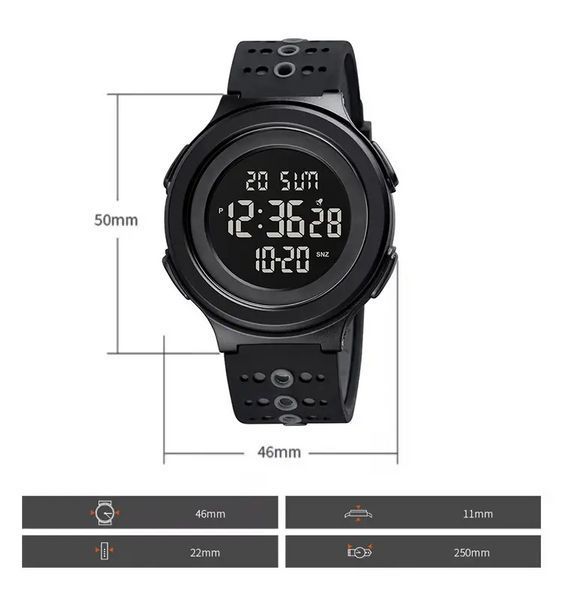 Мужские наручные часы Skmei 1733 Черные с черным L900712 фото