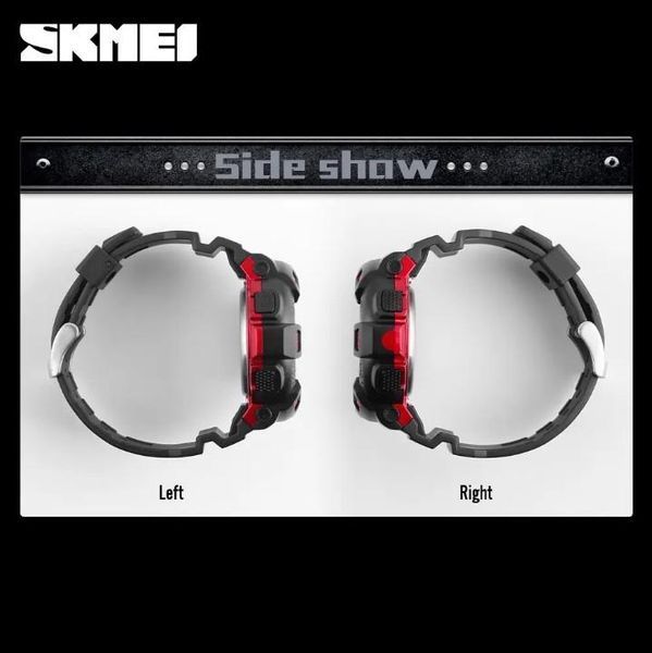 Мужские наручные часы Skmei Champion 1243A Черные с красным L124302 фото
