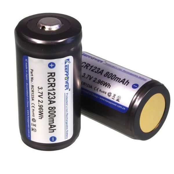 Акумулятор Keeppower 123 (RCR123A) 800 mAh 3.7V (з захистом) L09020 фото