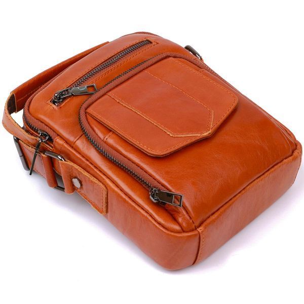Сумка мужская из кожи Vintage 20693 Рыжая b20693 фото