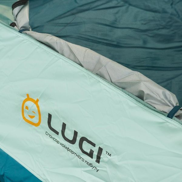 Намет кемпінговий 3-місний з тентом 235х235х155 см синій LU005BL фото