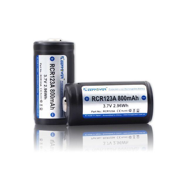 Акумулятор Keeppower 123 (RCR123A) 800 mAh 3.7V (з захистом) L09020 фото