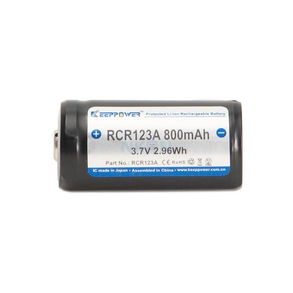 Акумулятор Keeppower 123 (RCR123A) 800 mAh 3.7V (з захистом) L09020 фото