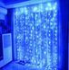 Гирлянда штора Водопад 240-B большая лампа 3D led blue 3х2м (силиконовый провод с удлинением) L200628 фото 4