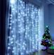 Гирлянда штора Водопад 240-B большая лампа 3D led blue 3х2м (силиконовый провод с удлинением) L200628 фото 6
