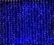 Гирлянда штора Водопад 240-B большая лампа 3D led blue 3х2м (силиконовый провод с удлинением) L200628 фото 8