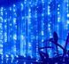 Гирлянда штора Водопад 240-B большая лампа 3D led blue 3х2м (силиконовый провод с удлинением) L200628 фото 2