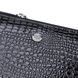 Женский фактурный клатч на два отделения из лакированной натуральной кожи ST Leather 22693 Черный b22693 фото 5