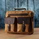 Стильный портфель из текстиля из кожаными вставками Vintage 20874_1 Светло-коричневый b20874_1 фото 13