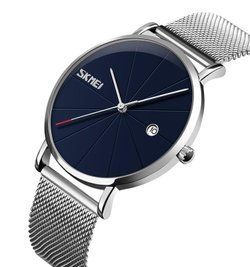 Кварцовий чоловічий годинник Skmei 9183 Tiger Silver blue L918302 фото
