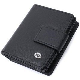 Женский кошелек с монетницей и блоком для пропусков из натуральной кожи ST Leather 22713 Черный b22713 фото