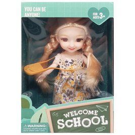 Дитяча лялька "Welcome School" YL605-7/9/10 з сумочкою Жовтий RT-YL605-7/9/10(Yellow) фото