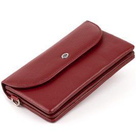 Клатч из кожи женский ST Leather 19318 Бордовый b19318 фото
