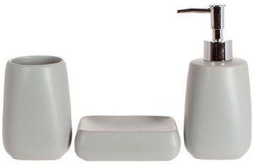 Набор аксессуаров "Grey Classic" для ванной: дозатор для мыла, стакан, мыльница BD-851-309 фото