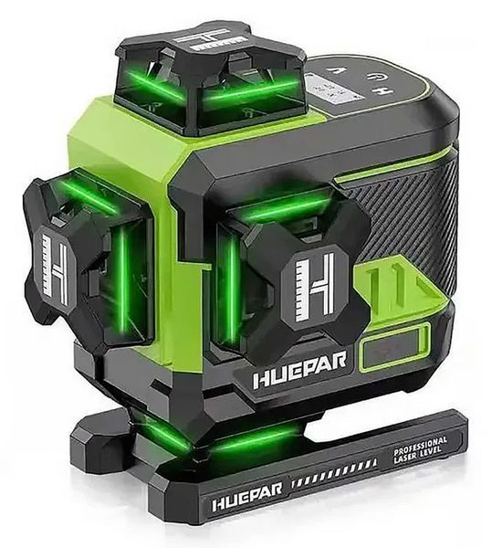 Лазерний рівень нівелір Huepar Z04CG 4D 16 ліній з Bluetooth і LCD-дисплей (2 акумулятори) L719243 фото