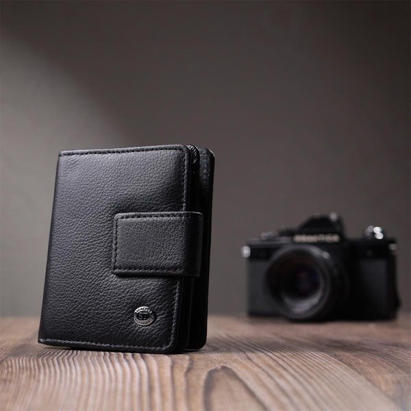 Женский кошелек с монетницей и блоком для пропусков из натуральной кожи ST Leather 22713 Черный b22713 фото