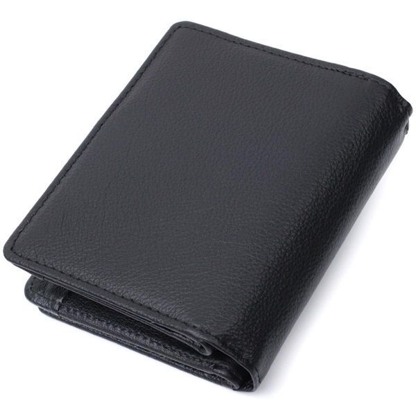 Женский кошелек с монетницей и блоком для пропусков из натуральной кожи ST Leather 22713 Черный b22713 фото