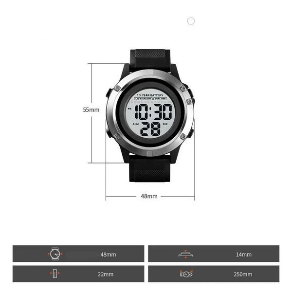 Спортивные наручные часы Skmei 1518 Черные L900755 фото