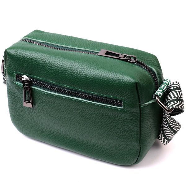 Сумка на одне відділення для стильних жінок із натуральної шкіри Vintage 22603 Зелена b22603 фото