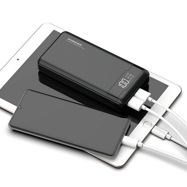 Портативный внешний аккумулятор Pineng PN-861 20000 mAh повербанк Черный L861200 фото