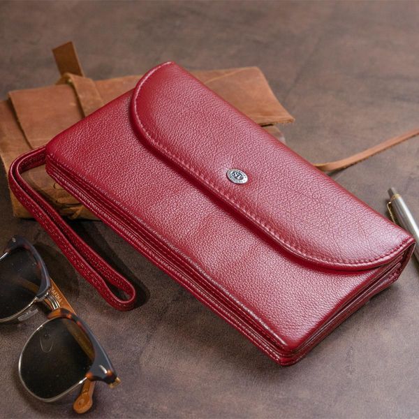 Клатч из кожи женский ST Leather 19318 Бордовый b19318 фото