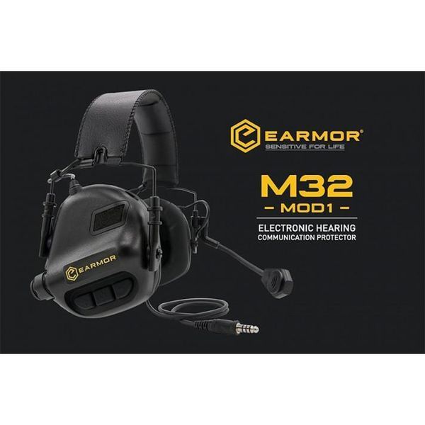 Тактические активные наушники Earmor М32 FG Оливковый L32008 фото