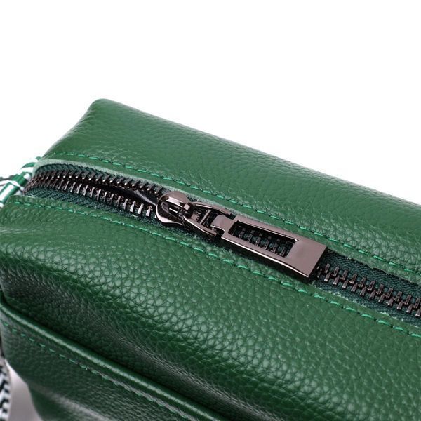 Сумка на одне відділення для стильних жінок із натуральної шкіри Vintage 22603 Зелена b22603 фото