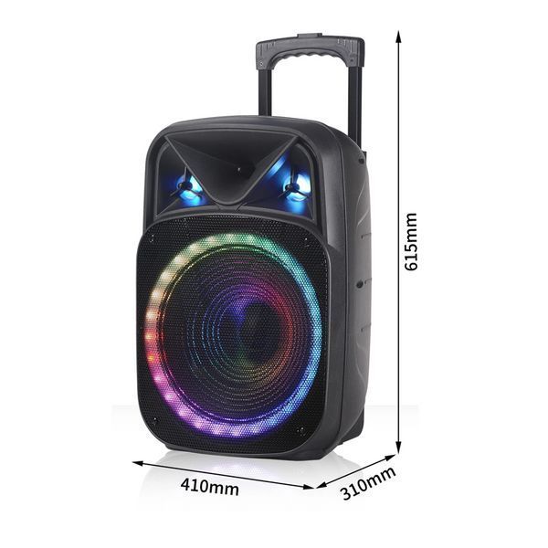 Портативная беспроводная Bluetooth колонка NDR-W1315 с подсветкой и микрофоном L712049 фото