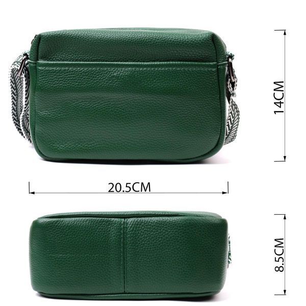 Сумка на одне відділення для стильних жінок із натуральної шкіри Vintage 22603 Зелена b22603 фото