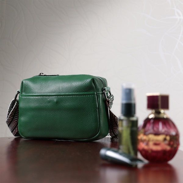 Сумка на одне відділення для стильних жінок із натуральної шкіри Vintage 22603 Зелена b22603 фото