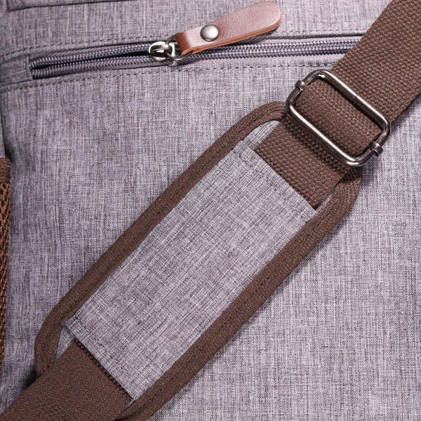 Интересная мужская сумка через плечо из текстиля Vintage 21263 Серая b21263 фото
