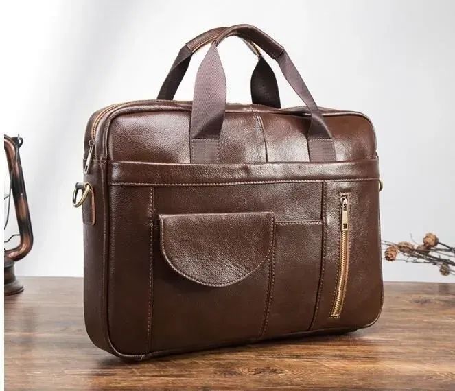 Сумка чоловіча під ноутбук Vintage 14882 Коричнева b14882 фото