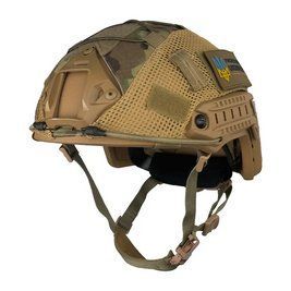 Защитный кевларовый шлем Fast Helmet NIJ IIIA (Койот) + Кавер (Мультикам) S L900653 фото