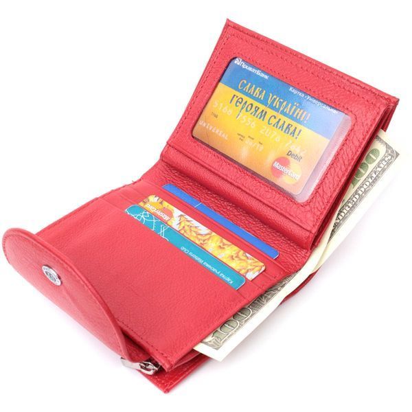 Яркий женский кошелек с монетницей из натуральной кожи ST Leather 22712 Красный b22712 фото