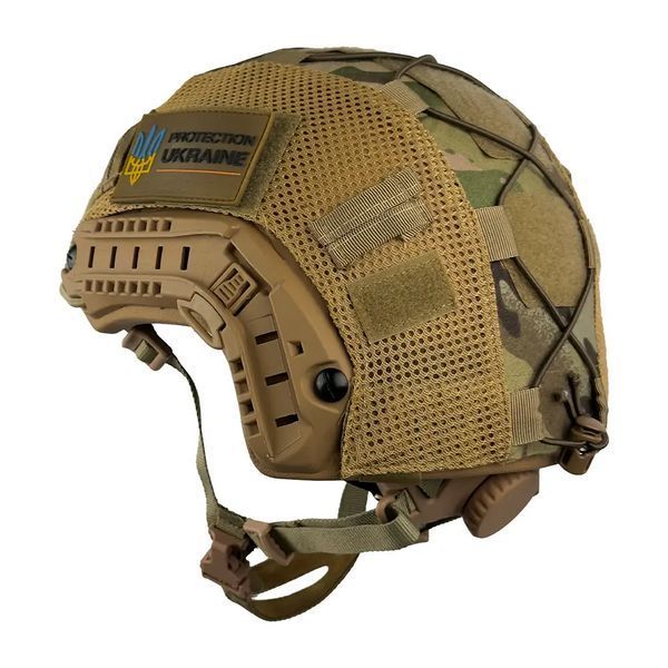Защитный кевларовый шлем Fast Helmet NIJ IIIA (Койот) + Кавер (Мультикам) S L900653 фото