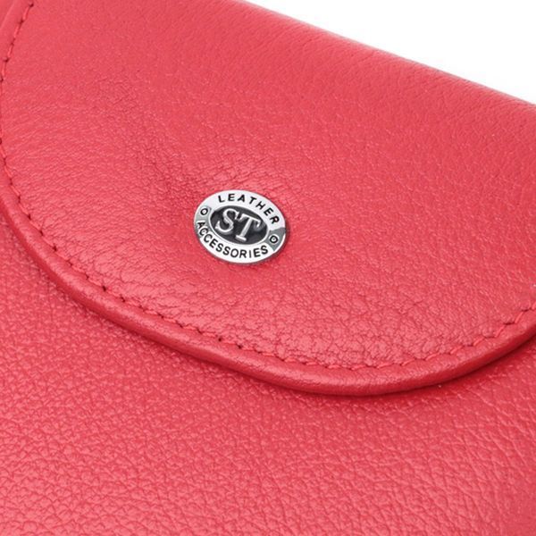 Яркий женский кошелек с монетницей из натуральной кожи ST Leather 22712 Красный b22712 фото