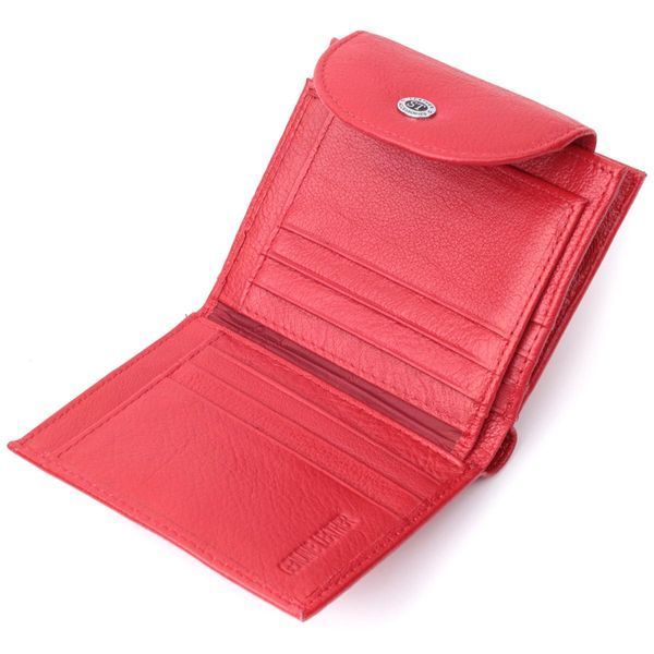 Яркий женский кошелек с монетницей из натуральной кожи ST Leather 22712 Красный b22712 фото
