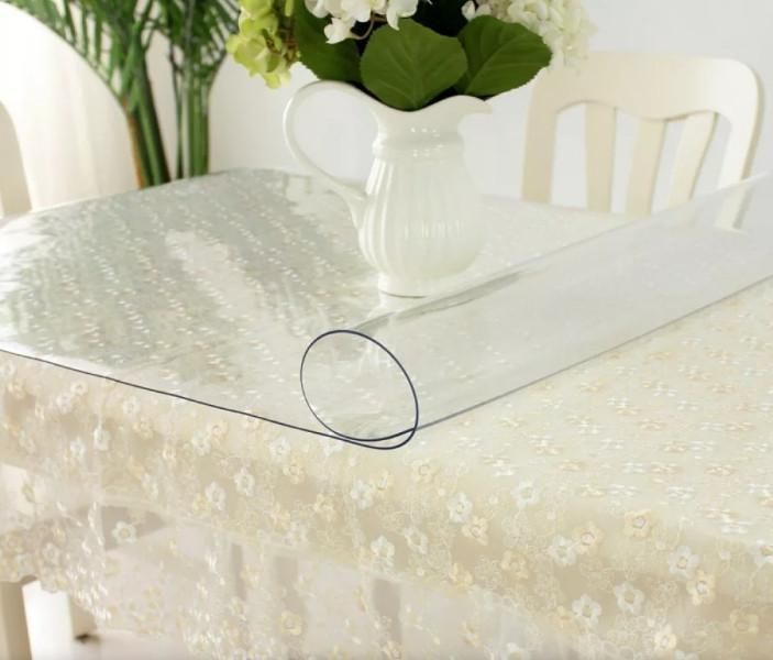 М'яке скло Прозора силіконова скатертина на стіл Soft Glass Захист для меблів 2.9х1.0м (товщина 1.5 мм) L1500020 фото