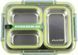 Ланч-бокс Kamille Snack 1200мл на 3 секции, пластик и нержавеющая сталь, зеленый KM-2146GR фото 5