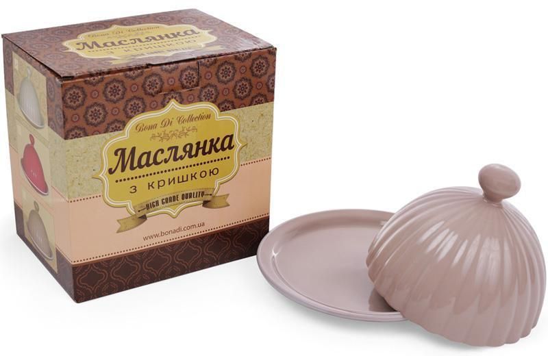 Маслянка керамічна "Артеміда" кругла &Oslash;14см, бежева BD-344-078 фото