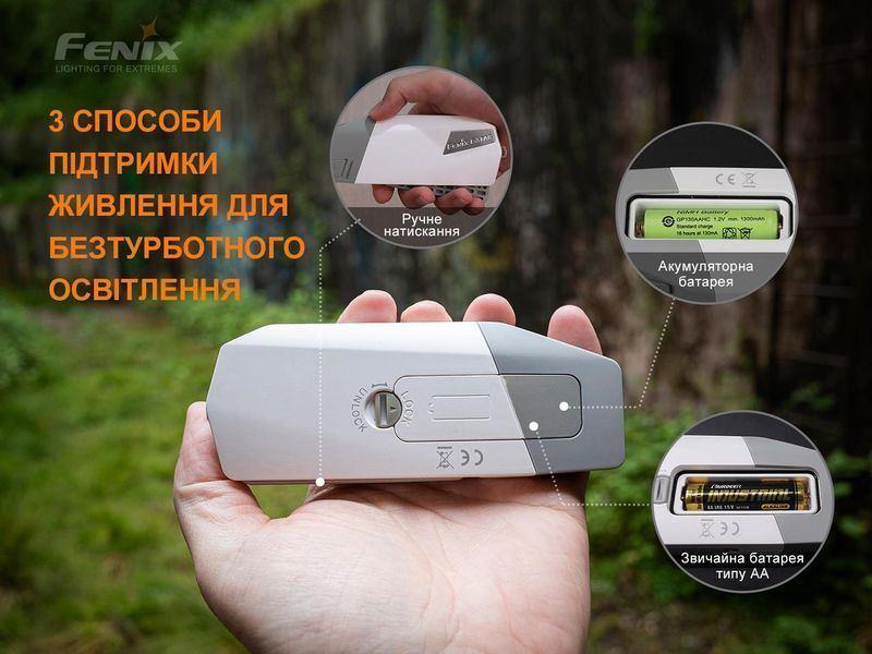 Ручний ліхтарик Fenix E-STAR з автономним живленням 100лм Type-С (Сірий) L703349 фото