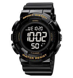 Мужские наручные спортивные часы Skmei 2081 Черные с золотом /Черный L9006696 фото