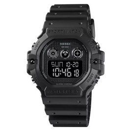 Спортивные мужские часы Skmei 1606 Черные с черным L707872 фото