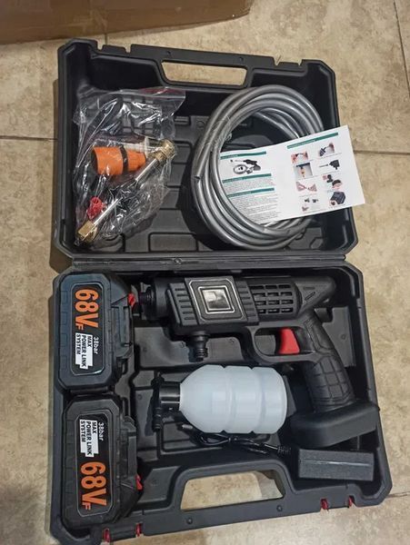 Автомийка високого тиску Cleaning Gun 68V + 2 акумулятори + кейс L703273 фото